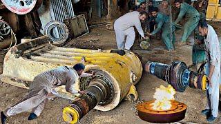 Shaft of the Havey Stone Crusher is Stuck into Hammer  We Repair in Very Strange Way Bearing Size