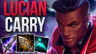 CHALLENGER LUCIAN INSANE SOLO CARRY  CHALLENGER LUCIAN ADC GAMEPLAY  Patch 9.13 S9