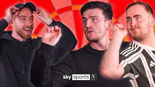 Maguire and Eriksen TAKE ON Littler in darts challenge 