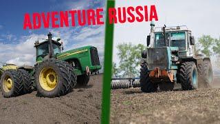 Farming in Russia Kirovets Rostselmash & Siberia  Farmworld.tv  on the road