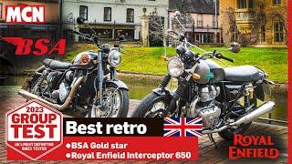 Battle for the best British retro BSA Gold Star VS Royal Enfield Intercepter 650  MCN Review