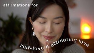 ASMR affirmations for self love & attracting love w face touching and hand movements