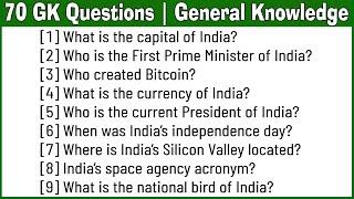 70 Easy GK Questions and Answers in English  General Knowledge  Current Affairs Questions