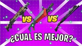 ¿CUAL ES LA MEJOR ESCOPETA? ExpertaAtronadoraCombate FORTNITE ¿cual conviene? Capitulo 4 aumentos