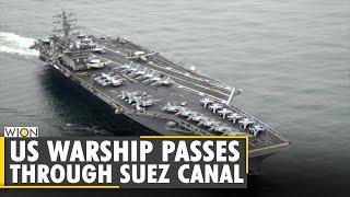 Suez Canal US warship passes through Suez canal