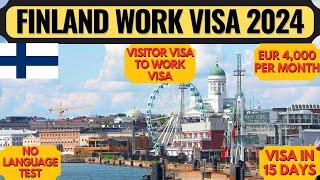 Finland Work Visa 2024  Schengen Visa  Jobs in Finland with High Salary  Dream Canada