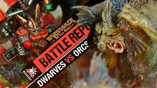 Orc & Goblins TROLL HORDE vs Dwarfen Mountain Holds  Warhammer The Old World Battle Report