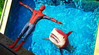 GTA 5 Epic Ragdolls  Spider-Shark vs SPIDERMAN ep.2 Funny Moments