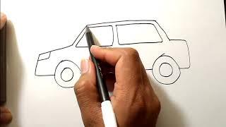 Cara menggambar mobil yang mudah