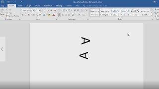 How to rotate letter in Word