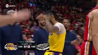 DAngelo Russell with a clutch 3 to put the Lakers up by 4 vs. the Pelicans