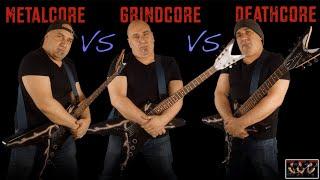 Metalcore VS Grindcore VS Deathcore Guitar Riffs Battle