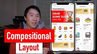 iOS 13 Compositional Layout Food Delivery Layout