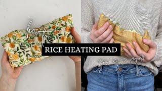 DIY RICE HEATING PAD  DIY MICROWAVABLE RICE BAG  EASY SEWING PROJECT