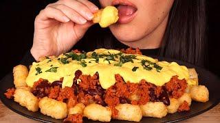 ASMR Chili Cheese Tater Tots  Vegan Style No Talking