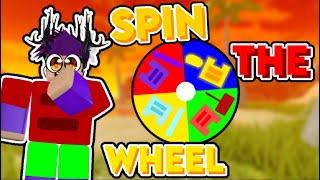 The Spin The Wheel Challenge.. Roblox Booga Booga
