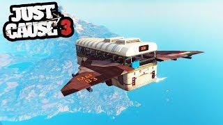 JUST CAUSE 3 I CANT BELIEVE THIS NOW EXISTS INSANE FLYING BUS MOD  SuperRebel