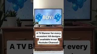 TV art banners for all your events Subscribe 2 our channel #artfortv #birthdaydecor #babyreveal