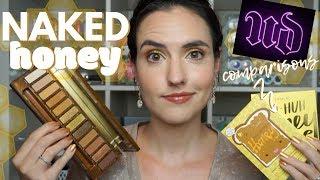 NEW Urban Decay NAKED HONEY   Swatches Comparisons + Tutorial