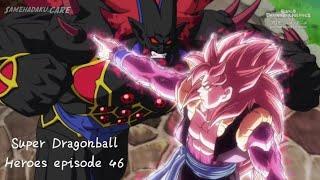 Super Dragonball Heroes episode 46 Subtitle Indonesia by samehadaku  Gogeta SSJ4 vs Dark Shenlong 