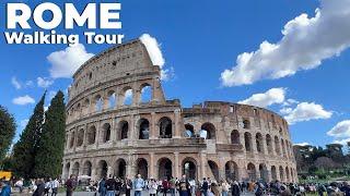 Rome Italy  - Walking Tour - 4K-HDR60fps With Captions ▶180min