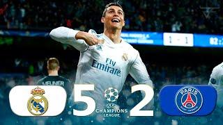 Real Madrid vs PSG 5-2 agg UCL 2017-2018  Round of 16  12 Leg  All Goals & Highlights