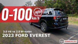 2023 Ford Everest 0-100kmh & engine sound V6 vs 2.0 bi-turbo