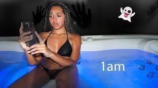 SNEAKING INTO MY HOT TUB AT 1AM *This Is What Happened*