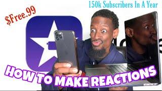 HOW TO MAKE REACTION VIDEOS AT NO COST‼️  Using ONLY iMovie iPhone iPad MacBook FOR FREE