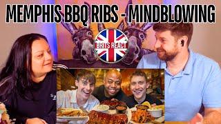 BRITS REACT  Two Brits Mind-blown trying Memphis BBQ Ribs for the first time  BLIND REACTION