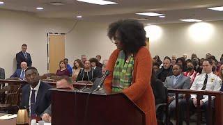 Zeneta Everhart addresses court on behalf of wounded son