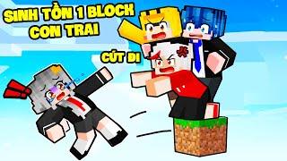 SAMMY THỬ THÁCH 24H SINH TỒN 1 BLOCK CON TRAI TRONG MINECRAFT