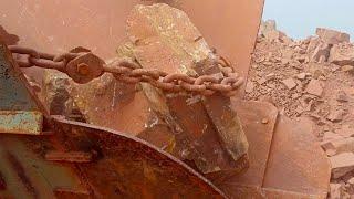 Massive Huge Rock Crusher Machine in action.Super Satisfying ASMR Rock Quarry Crushing Operations.