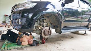 TIMELAPSEMechanical Girl Repair TOYOTA FORTUNER Car Completely Repaired And Restored Long Trucks