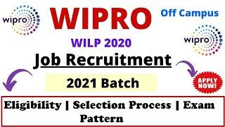 Wipro wilp 2021 - Wipro off campus drive 2021  Selection Process  Exam Pattern  Wipro Recruitment