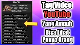 CARA Membuat TAG Video Youtube & Melihat TAG Orang Lain Lewat Android 2024