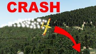 Firefighting Plane Crash During Mission Sicily Etna mountain Italy XP11