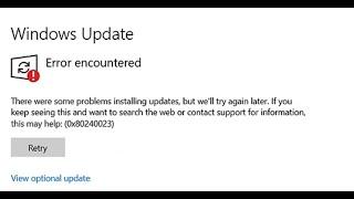 Fix Windows 10 Update Error 0x80240023