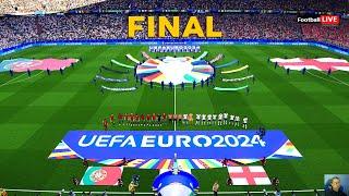 Portugal vs England - Final UEFA Euro 2024  Full Match All Goals  Ronaldo vs Kane  PES Realistic