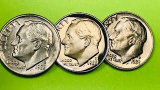 1982 US Dimes No Mint Mark