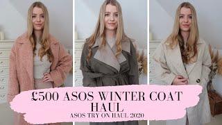 HUGE £500 ASOS WINTER COAT HAUL 2020  Asos try on haul