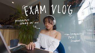 FINALS VLOG  72hrs productive cafe studying PhD qualifying exam endless Anki cards days in life