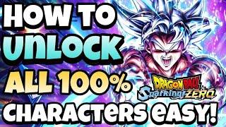  HOW TO UNLOCK ALL CHARACTERS 100% IN DRAGON BALL SPARKING ZERO FAST AND EASY