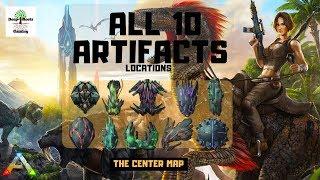 ARK--- ALL 10 ARTIFACT LOCATIONS--- THE CENTER MAP