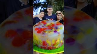 Mix Fruit Jelly Cake Recipe  Village Desi Boys Cooking Shorts  Satisfying ASMR Cooking  #shorts