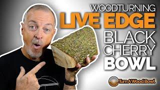 Woodturning Bowl Live Edge - Cherry