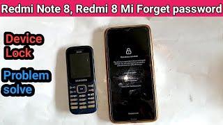 Redmi note 8 Redmi 8 mi account remove Device lock remove  Without pc