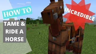 MINECRAFT  How to Tame & Ride a Horse  Tutorial