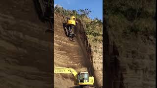 Spider Excavator on a Cliff