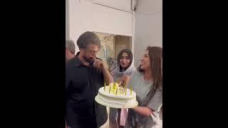 birthday  party of mostafa zamani at set of his new series amerli he was getup  تولد مصطفی زمانی